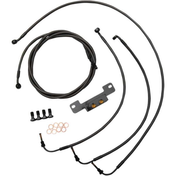 (image for) LA Choppers Midnight Braided Standard Kit for 17-19 Dresser w/o ABS (12-14in.)
