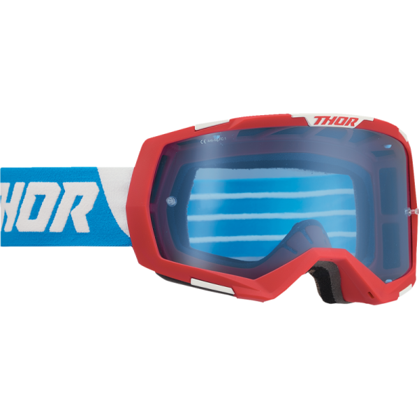 (image for) Thor Regiment Goggles - Red/White/Blue (Blue Lens)