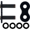 (image for) 525 Rivet Connecting Link, Black Scale