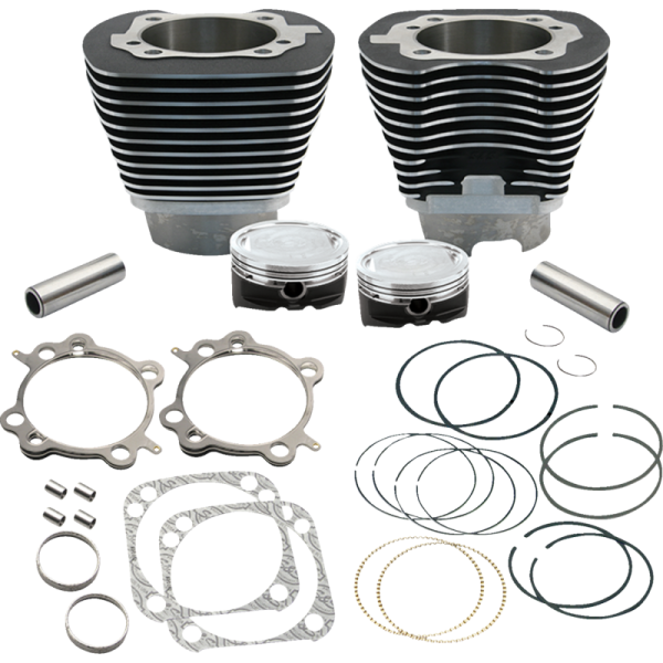 S&S Cycle 4 1/8" Bore Low Compression Cylinder Kit for 124" Hot Set Up Kit