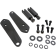 (image for) Black Female Mount Highway Bars, 3 3/8"