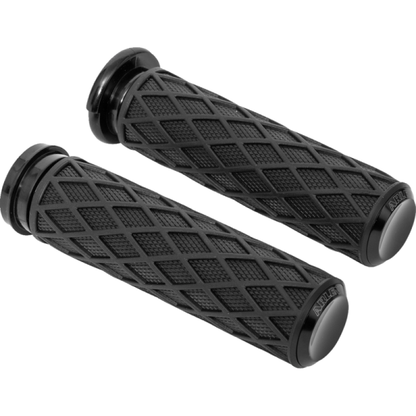 (image for) Arlen Ness Diamond Grips - Black Anodized