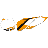 (image for) Pre-Cut Graphic Number Plate Kit - KTM 125-450 SX/SX-F 07-10, XC 08-10 - White