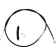 (image for) Drag Specialties Black Vinyl High Efficiency Clutch Cable - 0652-1439