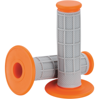 (image for) Moose Offroad Qualifier Grips - Half Waffle Gray/orange