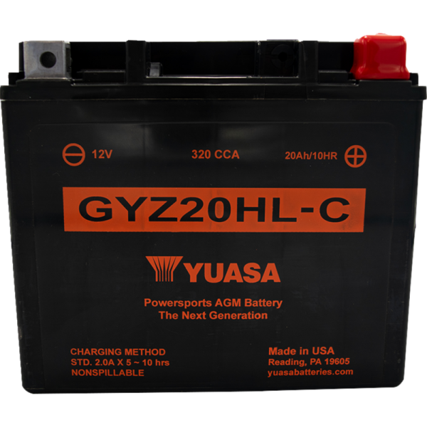 (image for) Yuasa GYZ Factory-Activated AGM Battery GYZ20HLC