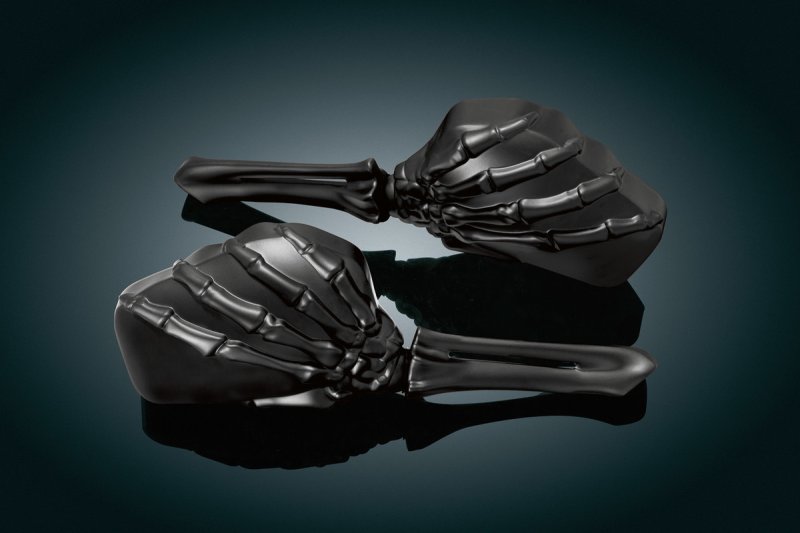 (image for) Skeleton Hand Mirror - Black/Black