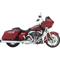(image for) DBX45 Slip-On Mufflers, Chrome with Tradition Black End Caps