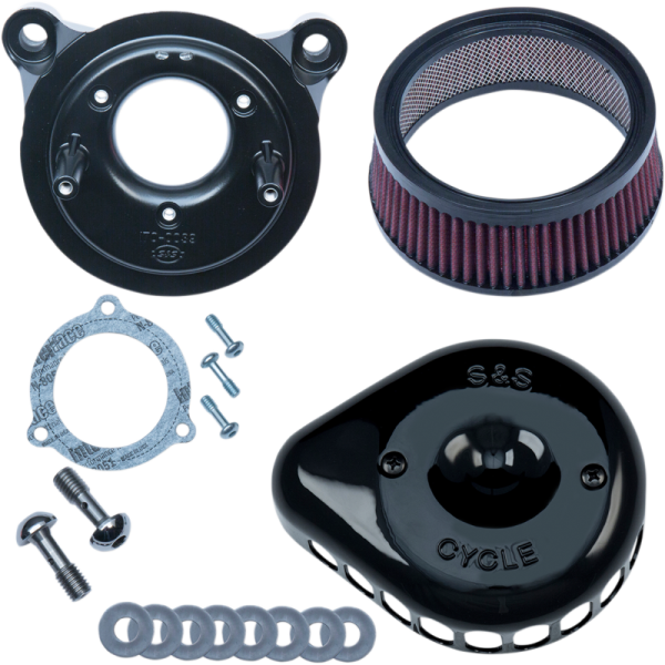 (image for) S&S CYCLE Mini Teardrop Stealth Air Cleaner Kit - Gloss Black