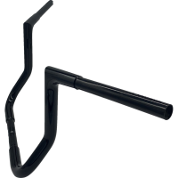 (image for) EZ Install 1 1/4" Flat Top Handlebar Gloss Black 12" Rise
