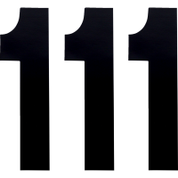 (image for) Standard Numbers - 8" Black - No. 1