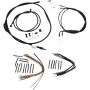 (image for) Burly Brand Black Handlebar Cable/Line Install Kit, For 16" Ape hanger bar