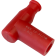 (image for) K&S Resistor Cover - 14 mm, terminal nut, red rubber