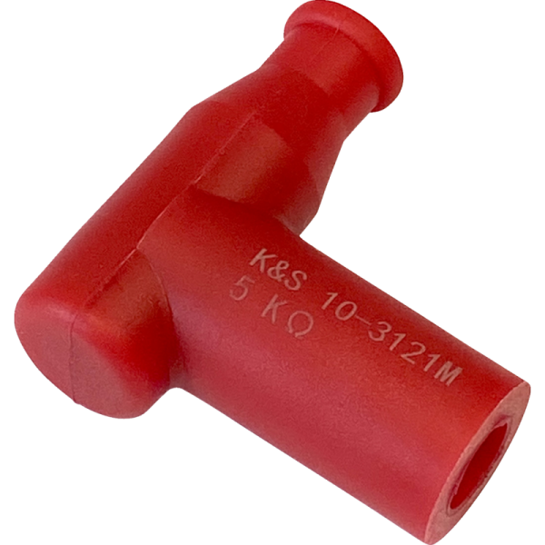 (image for) K&S TECHNOLOGIES K&S T Type Resistor Cover, 14mm thread, terminal nut, red rubber