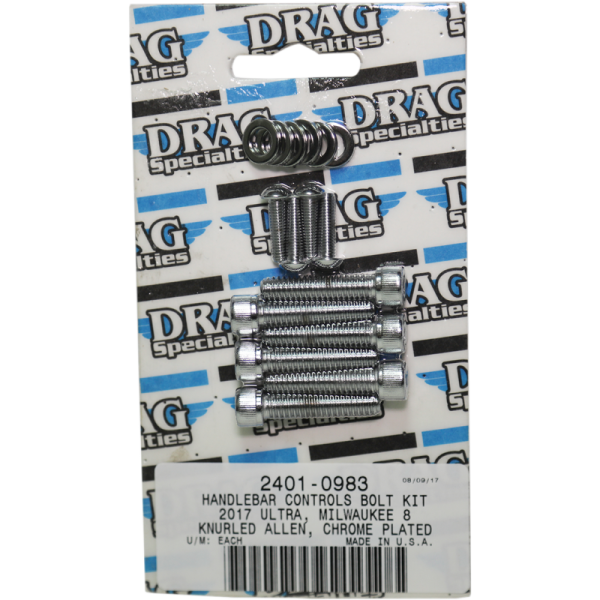 (image for) Drag Specialties Handlebar controls bolt kit - Knurled