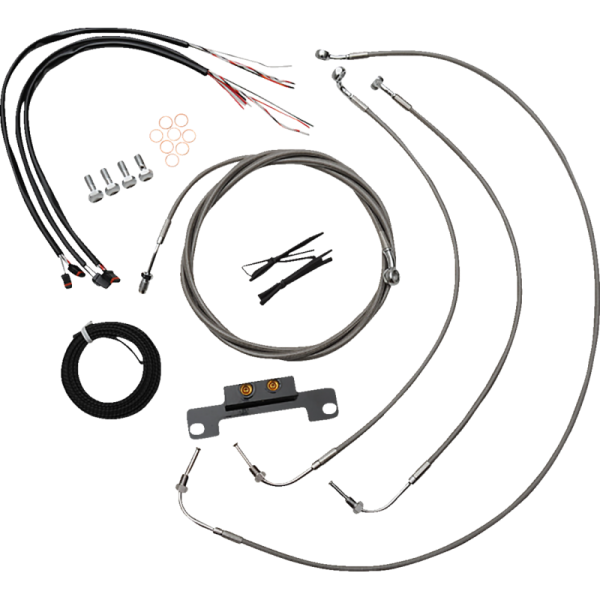 (image for) LA Choppers Stainless Complete Cable Kit (8-10in Bars)