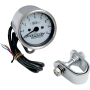 (image for) Chrome Housing Mini Tachometer White Face