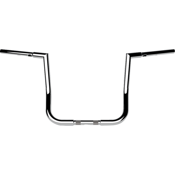 (image for) LA Choppers Chrome 1 1/4" Twin Peaks Touring Handlebars, 14" End Rise