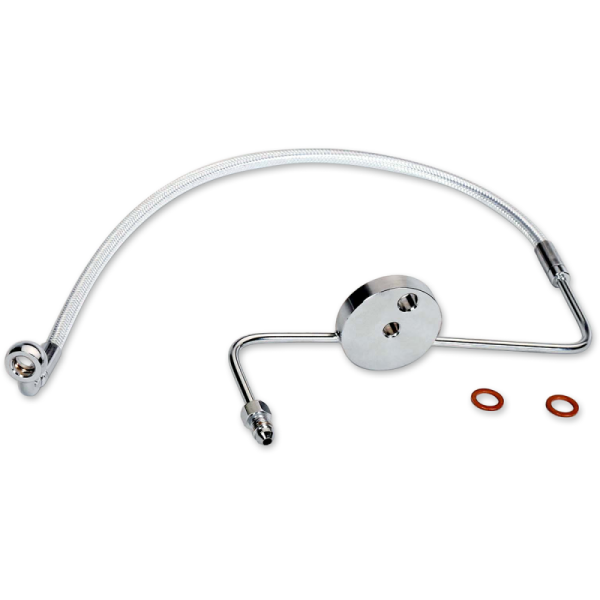 (image for) MAGNUM Sterling Chromite Lower Front Brake Line for 05-14 FLSTN