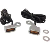 (image for) LED Handlebar Marker Lights Chrome/Amber