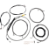 (image for) LA Choppers Plug-and-Play Complete Cable Kit, Stainless Braided, 18"-20" Handlebars