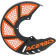 (image for) Acerbis X-Brake 2.0 Vented Disc Cover - Black/orange