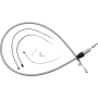 (image for) Quick Connect Braided Upper Clutch Cable - Polished Stainless
