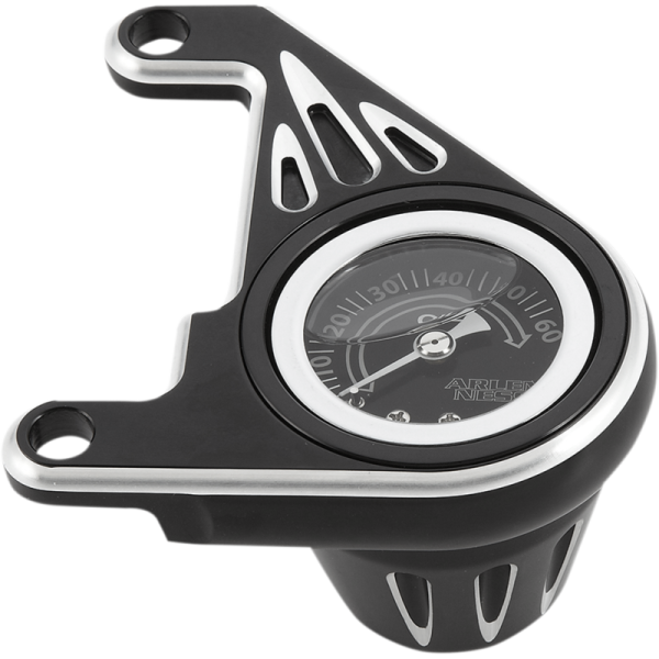 (image for) Arlen Ness Deep Cut Oil Pressure Gauge Kit - Black Anodized