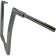 (image for) EZ Install Flat Top Handlebar - Chrome, 16” Rise