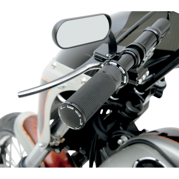(image for) Arlen Ness Fusion Slot Track Grips - Black Anodized - 99-17 Twin Cam