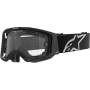(image for) Alpinestars Vision 8 Goggle, Corp Black/Black with Clear Lens