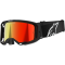 (image for) Alpinestars Vision 8 Goggle, Corp Black/Black with Mirror Red Lens