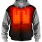 (image for) 7V Battery Heated Hoodie - Black/Gray - Size 2X