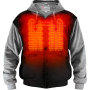 (image for) 7V Battery Heated Hoodie - Black/Gray - Size 2X