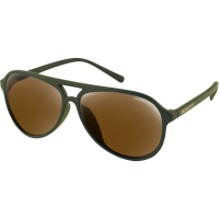 (image for) Maverick Sunglasses - Matte olive/brown HD w/ gold mirror lens