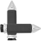 (image for) Memory Foam Grips Large Spiked Chrome