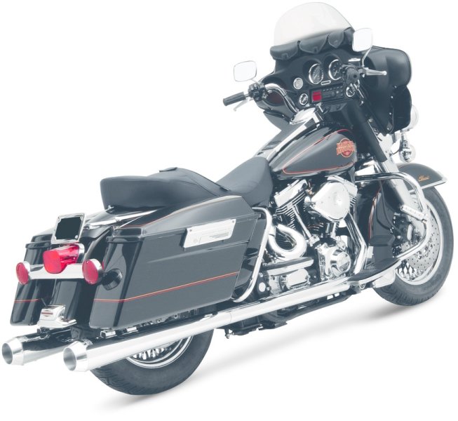 (image for) 4" Slip-On Megaphone Muffler Chrome w/ Polished End Cap