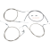 (image for) Handlebar Cable and Line Kit - Stainless Steel, 12"-14"