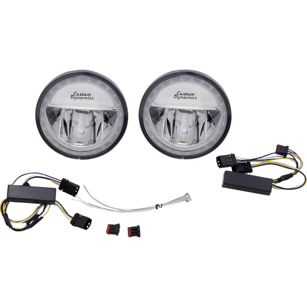Custom Dynamics 4.5" TruBeam Amber/White LED Passing Lamps