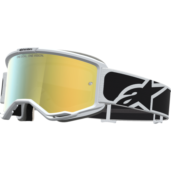 (image for) ALPINESTARS GOGGLES Alpinestars Vision 5 Goggles - Rora Black/White (Mirror Gold Lens)