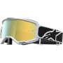 (image for) Alpinestars Vision 5 Goggles - Rora Black/White (Mirror Gold Lens)