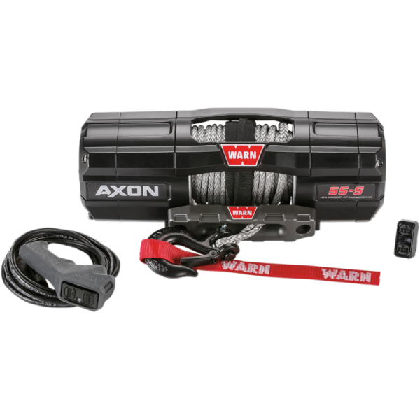 (image for) WARN AXON 55-S winch with 50' x 1/4" synthetic rope