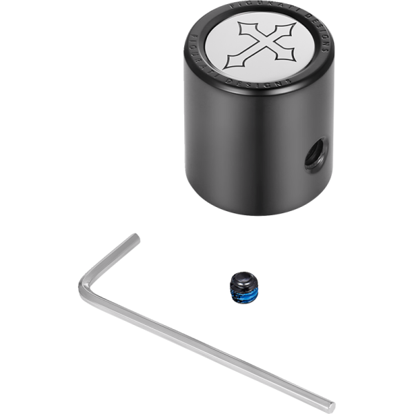 (image for) FIGURATI DESIGNS Heel-Toe Shifter Cover Black w/ Cross