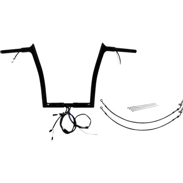 (image for) EZ Install Gloss Black 14" Pointed Top Handlebar Kit