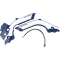 (image for) Acerbis X-Grip Frame Guard - HUSQVARNA TC/TE/FC 19-22 - Blue/white