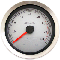(image for) 4" Electronic Tachometer White Face