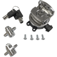 (image for) Side Hinge Ignition Switch/Saddlebag Lock Kit Chrome