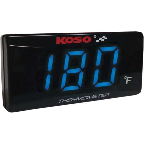 (image for) Koso North America Super Slim Water Temperature Gauge - Blue Digits