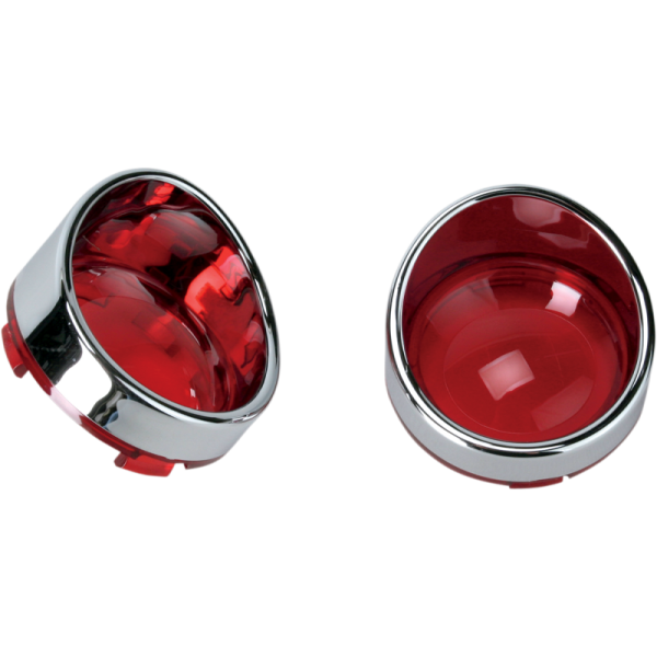(image for) Drag Specialties Visor-Style Bezel Translucent Red
