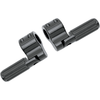 (image for) Clamp-On Ribbed Footpegs Black